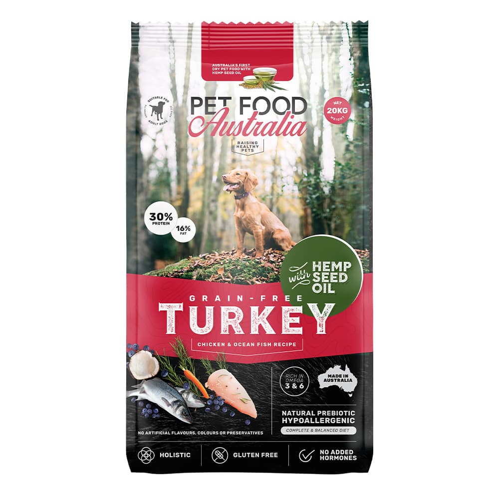 turkey dry dog food with hempseed oil